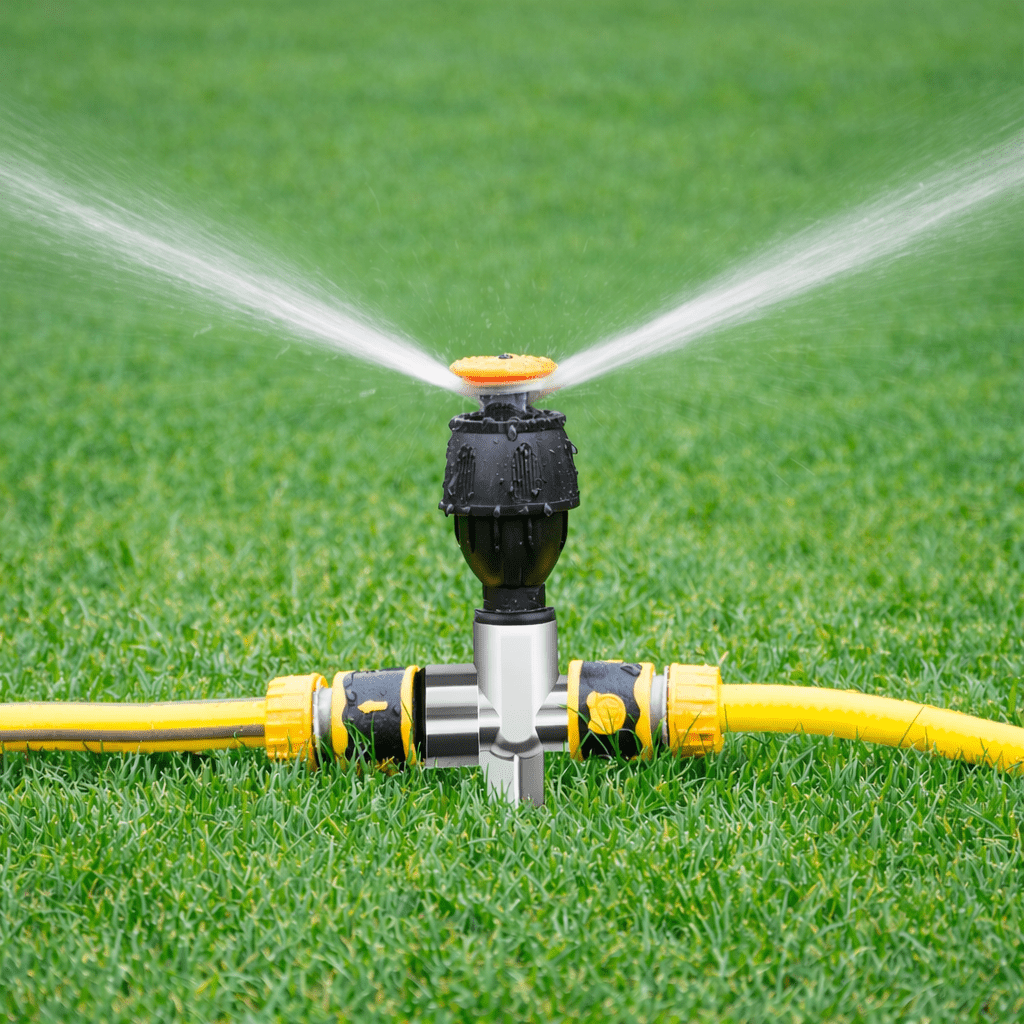 Automatische 360°-Gartenbewässerung | Rasensprinkler Vollautomatisch | Wetterfest | Spinflow 0