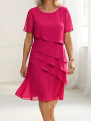 Belinda | Party Dress with Tiered Layers and Flutter Sleeves 5