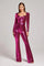 Elegant Sequin Long Sleeve Flared Jumpsuit 5