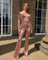 Elegant Sequin Long Sleeve Flared Jumpsuit 7