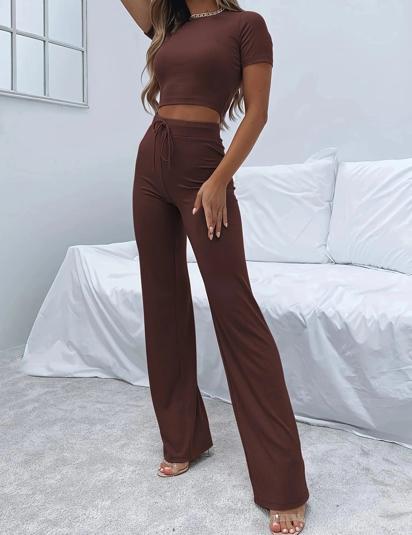 LYNETTE | Two pieced Casual Yoga Gym Set Women 6