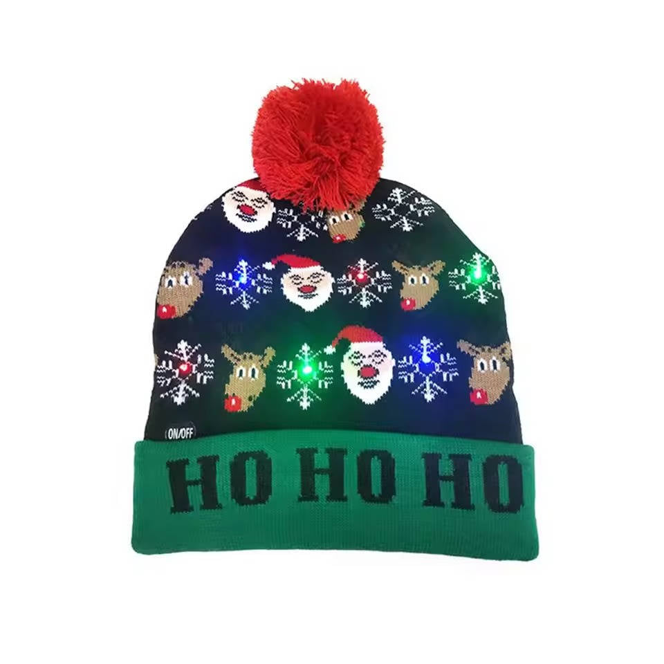 Light Up Christmas Hat with Colorful LED Lights – Stretchy Knit Beanie for All Ages and Holiday Celebrations 7