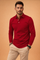 Łukasz | Modern, smooth men's long-sleeved polo shirt 3