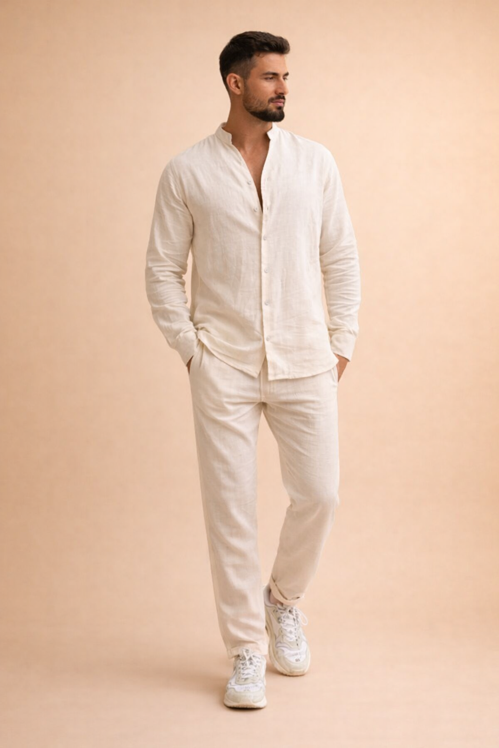 Lunaro | Loose Shirt with Stand-Up Collar 0