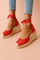 Maja | Wedge sandals with ties 1