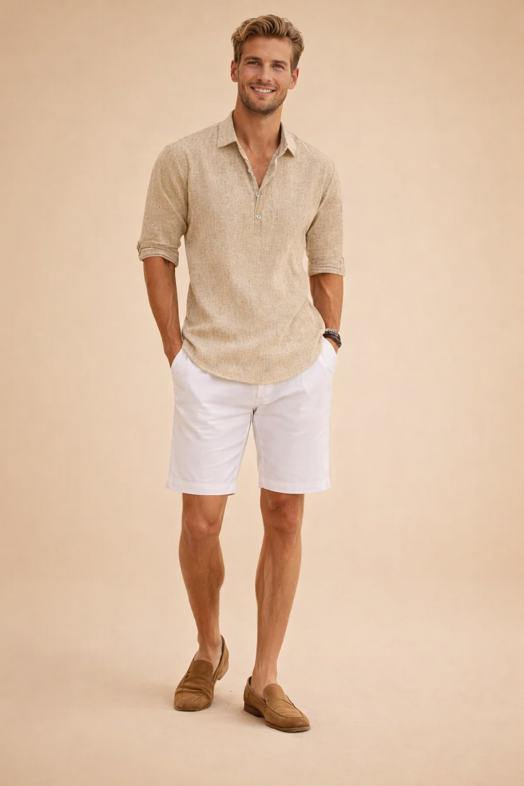 Mateusz | Men's summer casual button-down shirt 1