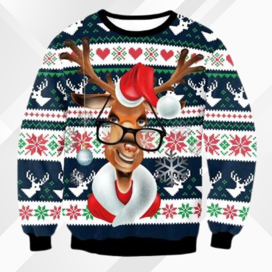 Men's Cozy Christmas Sweater Festive Knitted Fabric 1