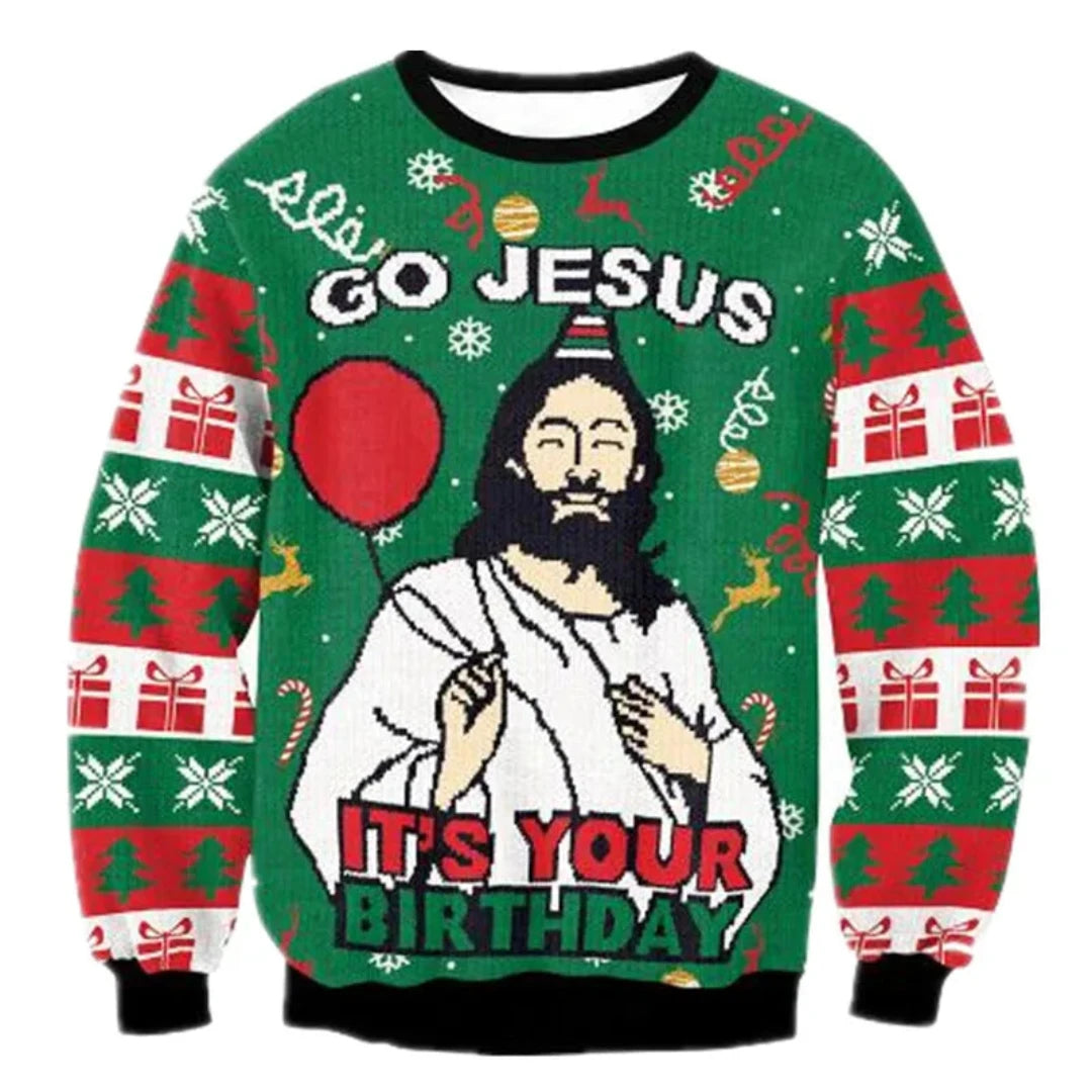 Men's Cozy Knit Christmas Sweater Festive Design Warmth 0