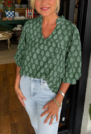 Myrna | Puff Sleeve Boho Blouse 2