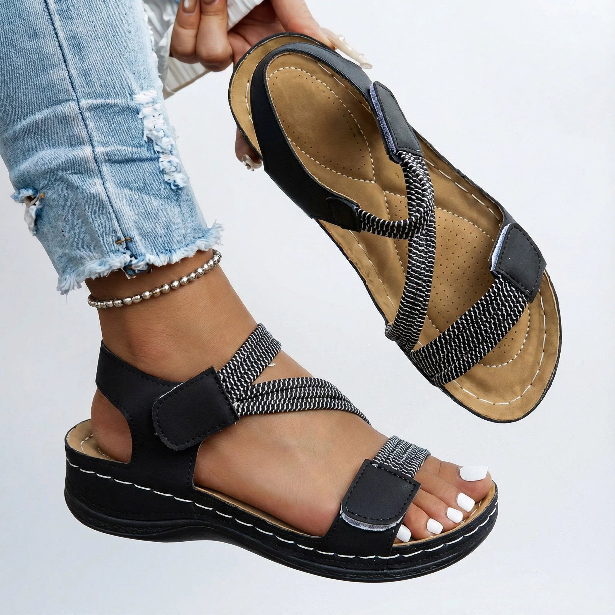 Orthopedic Sandals | Adjustable Footbed Comfort Sandals 1