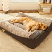 Orthopedic dog cushion bed – Large, thick dog bed with neck support and removable, washable cover 0
