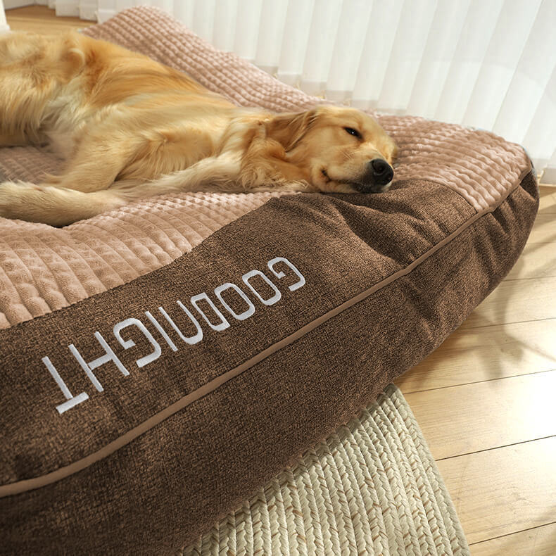 Orthopedic dog cushion bed – Large, thick dog bed with neck support and removable, washable cover 6