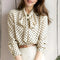Polka Dot Tie-Neck Blouse 1