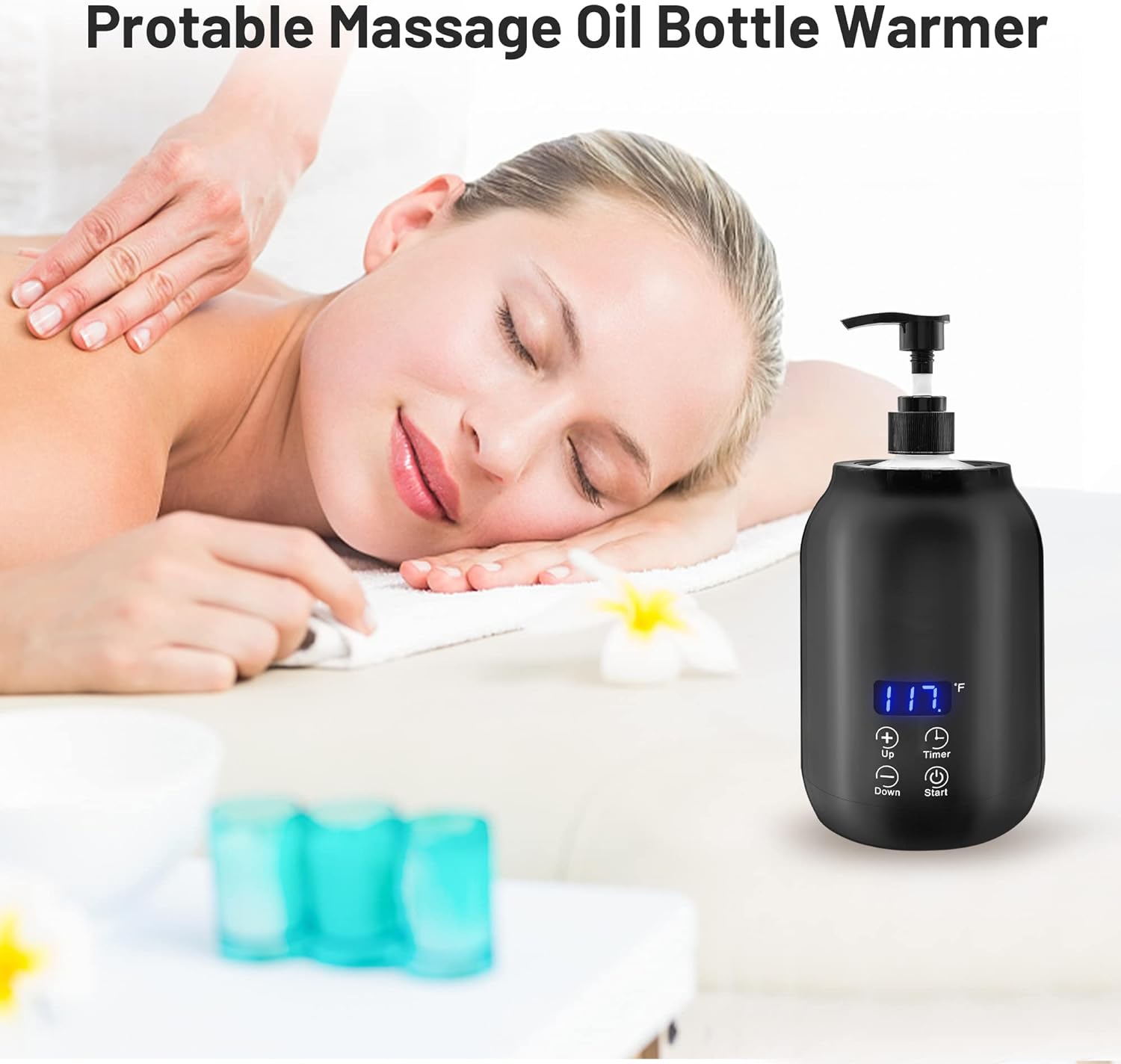 Portable Electric Massage Oil Warmer with Digital Display – Adjustable Temperature Heating for Soothing Massage Experience 7