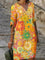Rosabella | Floral Shift Dress with V Neck 0