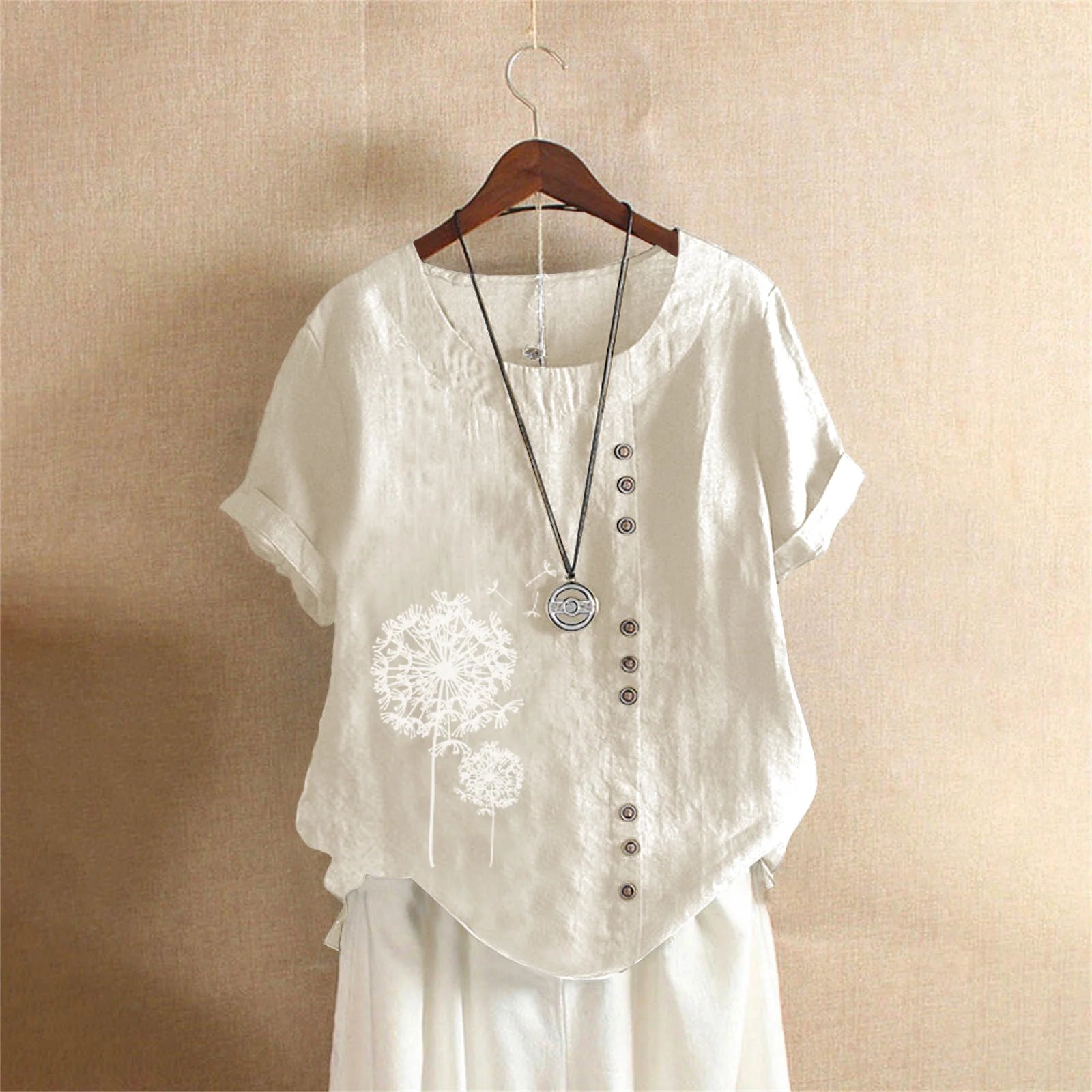 Solvei | Printed Blouse with Rolled Cuffs 4