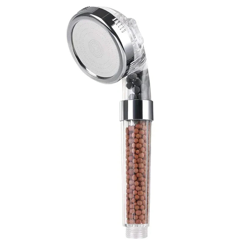 Water-saving high-pressure shower head with filter – AquaGlow 11