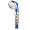 Water-saving high-pressure shower head with filter – AquaGlow 7