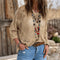 Women's Bohemian Crochet V-Neck Top 0