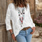 Women's Bohemian Crochet V-Neck Top 5