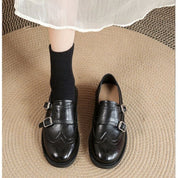 Women's Brogue Loafers with Fringed Trim and Adjustable Buckle 3