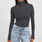 Women's Fitted Long-Sleeve Turtleneck Top 0