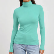 Women's Fitted Long-Sleeve Turtleneck Top 5
