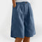 Women's High-Waisted Bermuda Shorts with Elastic Waist 4