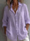 Women's Linen Long Sleeve Loose Fit Shirt 3