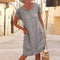Women's Linen Midi Dress with Pockets 2