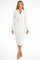 Women's Longline Double-Breasted Blazer Occasion Midi Dress with Buttons 1