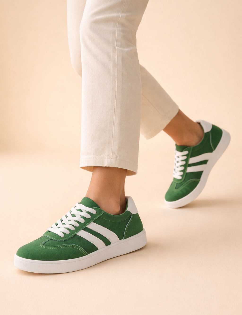 Women's Stylish Lace-Up Sneakers Comfortable Lightweight Synthetic 4