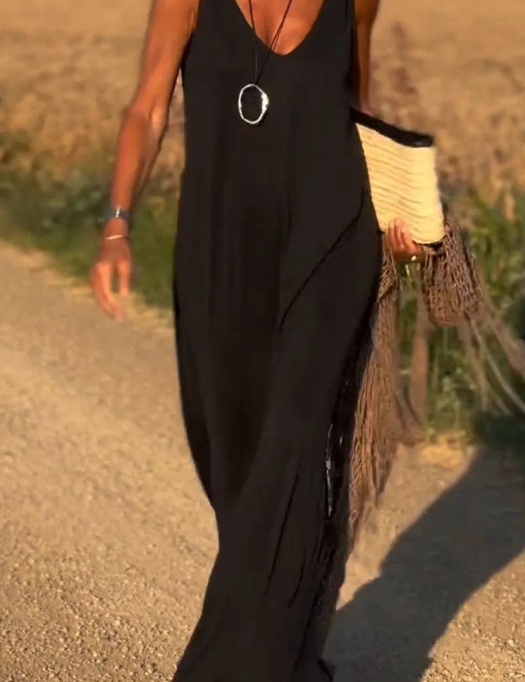 Women's Sleeveless Maxi Dress for Summer Comfort Polyester