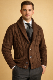 Rasmus | Men's Casual Knitted Button Cardigan | Warm